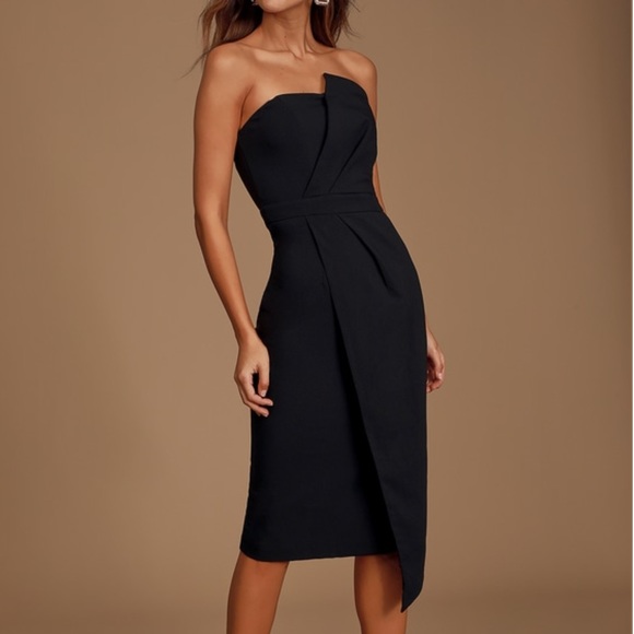 lulus black strapless dress
